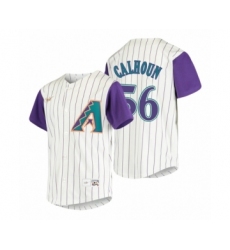 Men's Arizona Diamondbacks #56 Kole Calhoun Nike Cream 2020 Cooperstown Collection Alternate Jersey