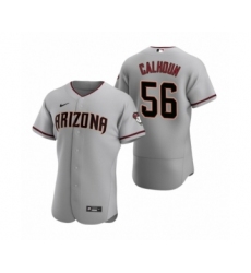Men's Arizona Diamondbacks #56 Kole Calhoun Nike Gray Authentic 2020 Road Jersey