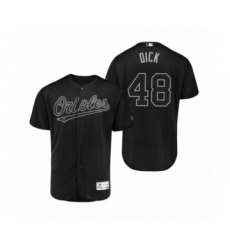 Men's Baltimore Orioles #48 Richard Bleier Dick Black 2019 Players Weekend Authentic Jersey