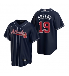 Men's Nike Atlanta Braves #19 Shane Greene Navy Alternate Stitched Baseball Jersey