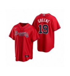 Women Atlanta Braves #19 Shane Greene Nike Red 2020 Replica Alternate Jersey