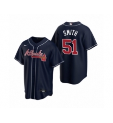 Women Atlanta Braves #51 Will Smith Nike Navy 2020 Replica Alternate Jersey