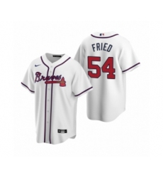 Men's Atlanta Braves #54 Max Fried Nike White 2020 Replica Home Jersey