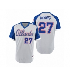 Men's Braves #27 Fred McGriff Gray Royal 1979 Turn Back the Clock Authentic Jersey