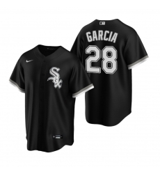 Men's Nike Chicago White Sox #28 Leury Garcia Black Alternate Stitched Baseball Jersey
