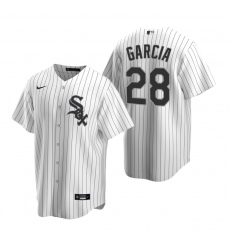 Men's Nike Chicago White Sox #28 Leury Garcia White Home Stitched Baseball Jersey