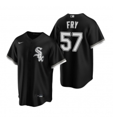 Men's Nike Chicago White Sox #57 Jace Fry Black Alternate Stitched Baseball Jersey