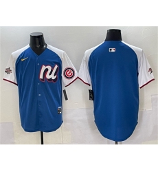 Men's National League Chicago Cubs Blank Blue Alternate 2025 All-Star Edition Limited Stitched Baseball Jersey