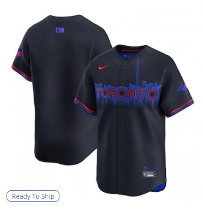Men's Toronto Blue Jays Blank Nike Navy 2024 City Connect Limited Jersey