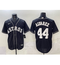 Men's Houston Astros #44 Yordan Alvarez Black Lights Out Limited Stitched Baseball Jersey