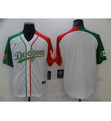 Men's Los Angeles Dodgers Blank Nike White Split Home Patch Replica Team Jersey