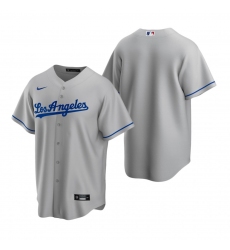 Men's Nike Los Angeles Dodgers Blank Gray Road Stitched Baseball Jersey