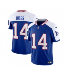 Men's Nike Buffalo Bills #14 Stefon Diggs Blue White 2023 F.U.S.E. Throwback Vapor Untouchable Limited Football Stitched Jersey