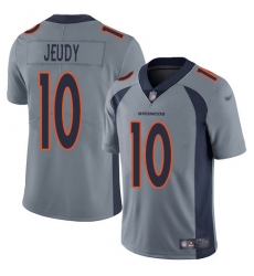 Youth Denver Broncos #10 Jerry Jeudy Gray Stitched Limited Inverted Legend Jersey
