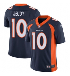 Youth Denver Broncos #10 Jerry Jeudy Navy Blue Alternate Stitched Vapor Untouchable Limited Jersey