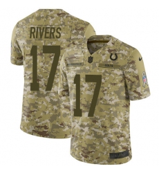 Men's Nike Indianapolis Colts #17 Philip Rivers Camo Stitched NFL Limited 2018 Salute To Service Jersey