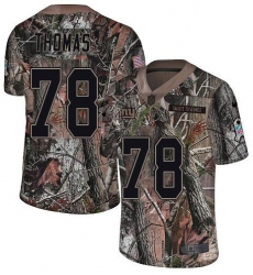 Youth New York Giants #78 Andrew Thomas Camo Stitched NFL Limited Rush Realtree Jersey
