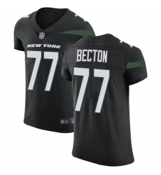 Men's New York Jets #77 Mekhi Becton Black Alternate Stitched New Elite Jersey