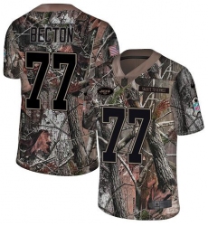 Youth New York Jets #77 Mekhi Becton Camo Stitched Limited Rush Realtree Jersey