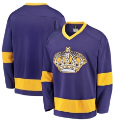 Men's Los Angeles Kings Blank Purple Adidas Stitched Hockey Jersey