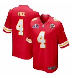 Youth Kansas City Chiefs #4 Rashee Rice Red 2023 F U S E Vapor Untouchable Limited Stitched 2024 Super Bowl LVIII Jersey