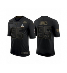 Youth Kansas City Chiefs #95 Chris Jones Black 2021 Super Bowl LV Jersey