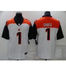 Men's Cincinnati Bengals #1 Ja'Marr Chase Nike White Draft First Round Pick Limited Jersey Men's Cincinnati Bengals #1 Ja'Marr Chase Nike White Draft First Round Pick Limited Jersey
