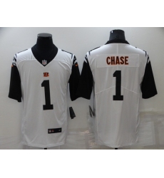 Men's Cincinnati Bengals #1 Ja'Marr Chase White 2021 NFL Draft First Round Pick Limited Jersey Men's Cincinnati Bengals #1 Ja'Marr Chase White 2021 NFL Draft First Round Pick Limited Jersey