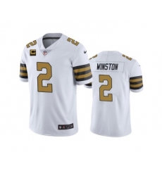 Men's New Orleans Saints 2022 #2 Jameis Winston White With 4-star C Patch Color Rush Limited Stitched Jersey