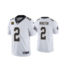 Men's New Orleans Saints 2022 #2 Jameis Winston White With 4-star C Patch Vapor Untouchable Limited Stitched NFL Jersey