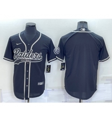 Men's Las Vegas Raiders Blank Black Stitched MLB Cool Base Nike Baseball Jersey