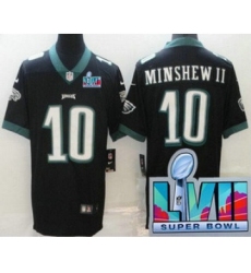 Men's Philadelphia Eagles #10 Gardner Minshew II Limited Black Super Bowl LVII Vapor Jersey