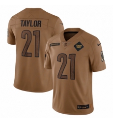 Men's Washington Commanders #21 Sean Taylor Nike Brown 2023 Salute To Service Retired Player Limited Jersey