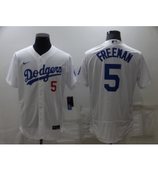 Men's Nike Los Angeles Dodgers #5 Freddie Freeman White Stitched Baseball Jersey