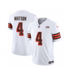 Men's Nike Cleveland Browns #4 Deshaun Watson White 2023 F.U.S.E. 1946 Collection Vapor Untouchable Limited Football Stitched Jersey