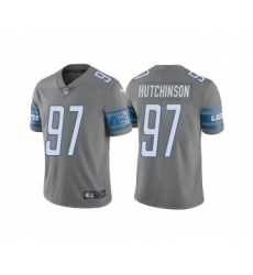 Men's Detroit Lions #97 Aidan Hutchinson Gray Vapor Untouchable Limited Stitched Jersey