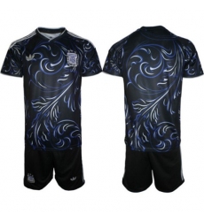 Men's Argentina Blank Away Soccer Jersey Suit