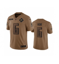 Men's Nike Atlanta Falcons #6 Younghoe Koo 2023 Brown Salute To Setvice Limited Football Stitched Jersey Men's Nike Atlanta Falcons #6 Younghoe Koo 2023 Brown Salute To Setvice Limited Football Stitched Jersey