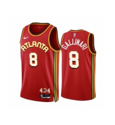 Men's Atlanta Hawks #8 Danilo Gallinari 2022-23 Red Icon Edition Stitched Jersey
