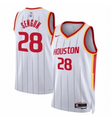 Men's Houston Rockets #28 Alperen Sengun White 2026-27 Association Swingman Stitched Jersey