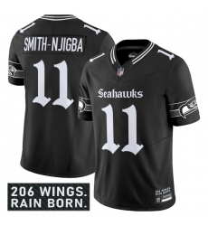 Men's Seattle Seahawks #11 Jaxon Smith-Njigba Black 2025 F.U.S.E. 'Gothic Rain City Shadows Edition' Vapor Limited Football Stitched Jersey Men's Seattle Seahawks #11 Jaxon Smith-Njigba Black 2025 F.U.S.E. 'Gothic Rain City Shadows Edition' Vapor Limited Football Stitched Jersey