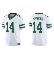 Men's Nike New York Jets #14 Diontae Spencer White 2023 F.U.S.E. Vapor Limited Throwback Stitched Football Jersey