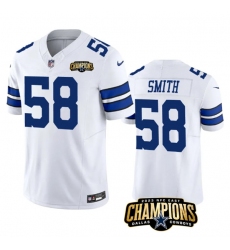 Men's Dallas Cowboys #58 Mazi Smith White 2023 F.U.S.E. NFC East Champions Football Stitched Jersey