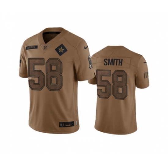 Men's Nike Dallas Cowboys #58 Mazi Smith 2023 Brown Salute To Service Limited Football Stitched Jersey Men's Nike Dallas Cowboys #58 Mazi Smith 2023 Brown Salute To Service Limited Football Stitched Jersey
