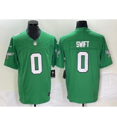Men's Nike Philadelphia Eagles #0 D'Andre Swift Green 2023 F.U.S.E. Vapor Limited Throwback Stitched Football Jersey