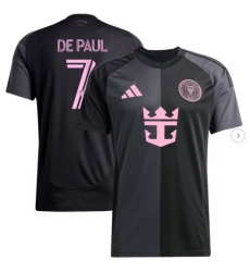 Men's Inter Miami CF Rodrigo De Paul adidas Black 2025 The Fortitude Kit Replica Player Jersey