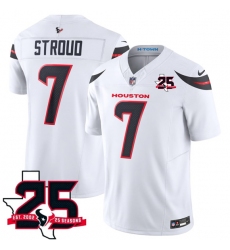 Men's Houston Texans #7 C.J. Stroud White 2026 F.U.S.E. With 25th Anniversary Limited Football Stitched Jersey