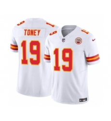 Men's Nike Kansas City Chiefs #19 Kadarius Toney White 2023 F.U.S.E. Vapor Untouchable Limited Football Stitched Jersey