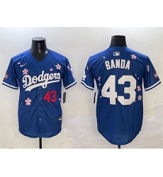 Men's Los Angeles Dodgers #43 Anthony Banda Royal 2025 Tokyo Series Limited Stitched Baseball Jersey