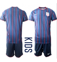 Kids United States USA Blank or Custom Team FIFA x World Cup 2026 Away On Field Suit Jersey